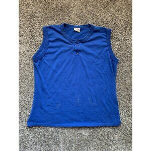 Vintage Wilson Women Athletic Tennis Shirt XL Henley Top Single Stitched 90s